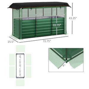 Jardinière en acier galvanisé pour clôture de jardin - Product Image 4