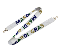 Ceinture à lanière fantaisie en polyester, noire, brodée et perlée, faite main, avec crochets argentés et motifs de lettres textiles