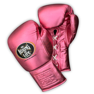 ถุงมือชกมวย No Boxing No Life หนังแท้ แบบผูกเชือก สำหรับฝึกซ้อมและแข่งขัน ซึมซับเหงื่อ แห้งเร็ว สำหรับมืออาชีพ - Product Image 3