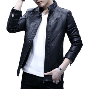 เสื้อแจ็คเก็ตหนังผู้ชายไซส์ใหญ่ ระบายอากาศได้ดี ใส่ได้ทุกฤดู - Product Image 1