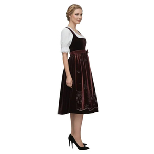 Robe Dirndl allemande en velours de qualité supérieure, costume bavarois pour l'Oktoberfest, tenue ethnique traditionnelle pour femmes, broderie, tenue folklorique - Product Image 2