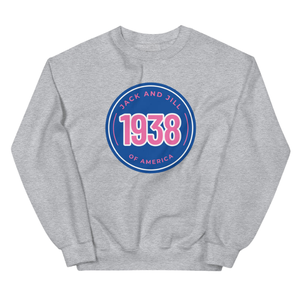 Sweat-shirt gris à col rond avec motif bleu foncé et rose, en molleton doux, à manches longues, unisexe, décontracté, vêtement d'hiver tendance - Product Image 1