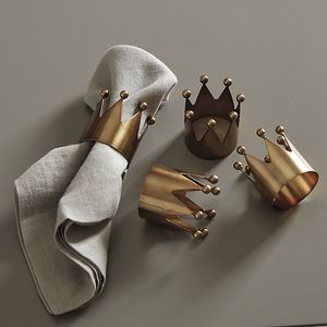 Napkin Rings Set of <b>8</b> Gold Tone Ring Shape Durable Table Decoration for Wedding - Product Image 6