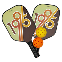 Ensemble de raquettes de pickleball TOPPRO sans bordure pour 2, épaisseur 14 mm, noyau en polypropylène alvéolé, face en fibre de verre, poignée en PU, unisexe