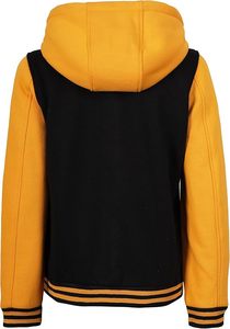 Varsity Jacket Custom Fashion High Quality Genuine Leather Sleeves with Hoodie single button Wool Varsity Jacket for Women - Product Image 2