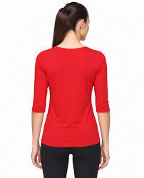 Three Quarter Sleeve Polyester Winter Women T-<b>Shirt</b> O-Neck Regular Fit Casual Plain Breathable - Product Image 2