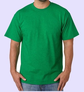 Vente en gros T-shirts unis unis à manches courtes en jersey simple 100% de coton filé à l'anneau 24/1 T-shirts unisexes à col rond pour la sérigraphie - Product Image 6