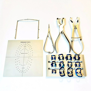 Kit de Dique de Goma Manual de Calidad Premium, Juego de Pinzas y Punzones Dentales de Acero Inoxidable Alemán, Instrumentos de Odontología Restauradora CE - Product Image 1