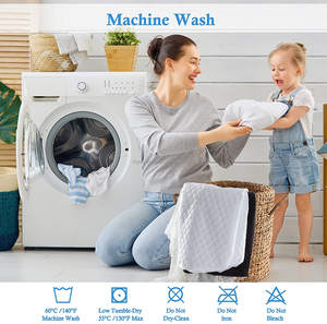 प्रीमियम ठंडा निविड़ अंधकार रानी आकार गद्दे रक्षक गद्दा पैड कवर सज्जित चादर सांस - Product Image 2