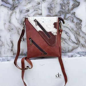 Bolso bandolera de piel de vaca con pelo en la piel, multiusos, recién llegado, bolsos elegantes, bolso de lujo de cuero genuino Unisex para usos de mujer - Product Image 1