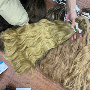 Extensions de cheveux I Tip de qualité supérieure, 100% cheveux humains vietnamiens, super soyeux et lisses, ondulés naturels - Product Image 4