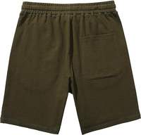Shorts Bermuda en Coton Noir pour Homme, Taille Élastique avec Cordon de Serrage, Style Décontracté, Taille Mi-Haute, Poches, Tissu Tricoté Respirant