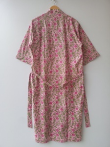 Kimono Floral Hecho a Mano con Estampado de Bloques, 100% Algodón, Bata Larga de Noche, Fabricante Mayorista, Manga Larga con Bolsillos - Product Image 5