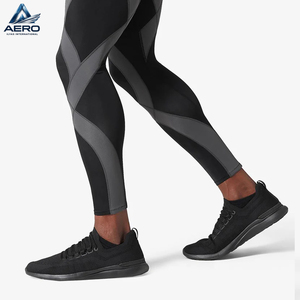 New Arrival Hand Made OEM ODM Service Wholesale Rate Custom Athletic <b>Base</b> <b>Layers</b> - Durable Color-Block Compression Leggings - Product Image 4