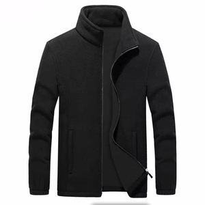 Custom Color Block Polar Fleece Jacket Men Wine Red Blue Black Contrast Panel <b>Stand</b> Collar Full Zip Up Warm Outdoor Coat - Product Image 2