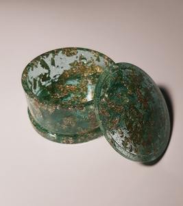 Boîte à bijoux en résine florale artisanale haut de gamme, organiseur décoratif pour bibelots, petite boîte cadeau en résine pour bijoux - Product Image 1