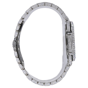 Reloj de Cuarzo de Acero Inoxidable con Diamantes Moissanite VVS Iced Out, Modelo Hip Hop Urbano, Correa de 20mm, Esfera de Cristal, Moda - Product Image 3