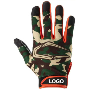 Leather Football <b>Gloves</b> Wide Receivers Training Sticky Palm Grip Winter Breathable Hand Grips <b>Touchscreen</b> Compatible Hook Loop - Product Image 4