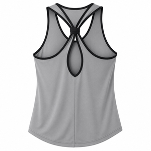 Camisetas sin costuras para mujer, top corto de fitness, chaleco de yoga para correr con espalda cruzada, diseño transpirable sin mangas para gimnasio - Product Image 2