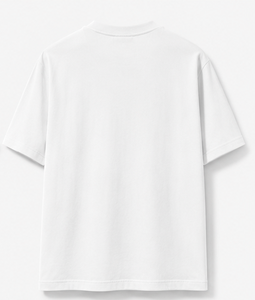 เสื้อยืดแขนสั้นสีขาวคุณภาพพรีเมียมสำหรับผู้ชายทรงปกติสไตล์ลำลอง - Product Image 3