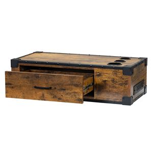 Stazione salone a parete in legno con 3 fori di bellezza Styling tavolo per capelli arricciacapelli - Product Image 4