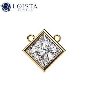 Pendentif solitaire en diamant de laboratoire 1 carat serti clos, or 18 carats, certifié IGI, pour femme - Product Image 4