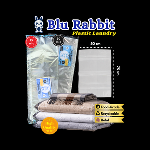 Reusable 30 Microns PP Polyprophene Laundry Plastic Bags Extra Large 50 x 75 cm Made in Indonesia - Product Image 3