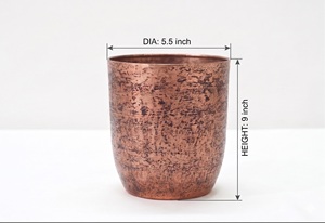 Tabletop Aluminum Hammered Texture Cone Shape Two Toned Color Nickel Plated Flower <b>Vase</b> <b>Unique</b> Style Fancy Wedding Flower <b>Vase</b> - Product Image 3