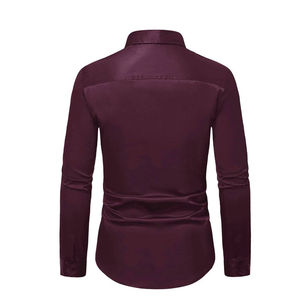 Chemise habillée à manches longues 100 % coton pour homme, style business décontracté, formelle, personnalisable OEM ODM - Product Image 3