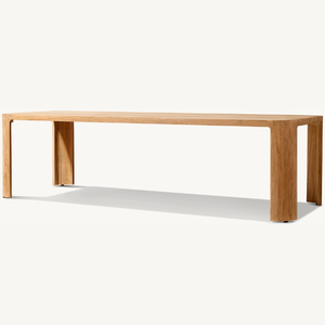 โต๊ะเฟอร์นิเจอร์ทรงสี่เหลี่ยมผืนผ้าสไตล์โมเดิร์นเรียบง่าย เหมาะสำหรับการรับประทานอาหาร พร้อมด้วยความทนทานสำหรับใช้งานกลางแจ้ง - Product Image 5