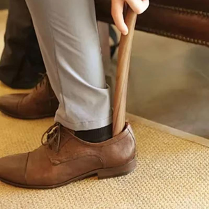 Chausse-pieds en bois massif de qualité supérieure, avec manche de 15,5 à 31 cm, pour femmes enceintes et personnes âgées, pour la maison, artisanat naturel - Product Image 4
