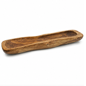 ARTERRA Bol décoratif en bois de teck fait main, durable, multifonctionnel, de forme bateau, de style moderne et écologique, de qualité supérieure, pour la maison - Product Image 1