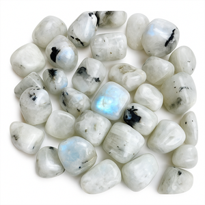 หินมูนสโตนสีขาวธรรมชาติทรงกลมขัดเงา คุณภาพดีที่สุด หินคริสตัลบำบัดพลังงาน ปรับสมดุลพลังงาน - Product Image 1