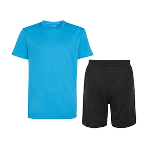 Conjuntos de Verano para Hombre al por Mayor, Ropa Urbana Informal, Camiseta de Manga Corta y Pantalones Cortos, Color en Contraste, Poliéster/Algodón Transpirable - Product Image 1