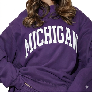 Sudadera de punto extragrande para mujer con estampado de letras blancas, cuello redondo, manga larga, informal, para otoño - Product Image 6