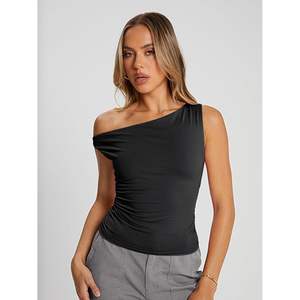 À la mode 2025 été reines femmes hors de l'épaule Crop débardeur respirant à la mode T-Shirts pour sortir tenues de printemps - Product Image 5