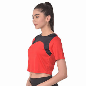 ผู้ผลิตเสื้อครอปท็อปผู้หญิงขายส่ง เสื้อครอปท็อปสตรีทแวร์น้ำหนักเบา รับพิมพ์โลโก้ตามสั่ง เสื้อยืดผู้หญิง - Product Image 4