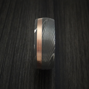 Bague élégante en acier Damas, faite à la main, pour homme et femme, idéale pour un anniversaire ou un mariage, bijou en acier Damas artisanal. - Product Image 1