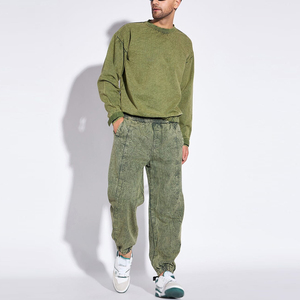 Sudaderas con cuello redondo de lavado ácido, peso pesado, 100% algodón, hechas a medida, sudaderas casuales de invierno para hombre, sudaderas con lavado ácido de Pakistán - Product Image 6