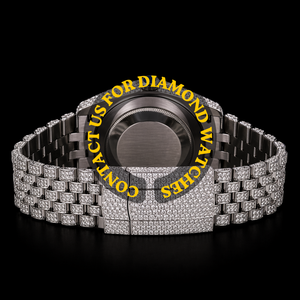 Reloj de Pulsera Exclusivo para Hombre, Estilo Hip Hop, con Esfera Redonda Negra, Diamantes de Moissanita Brillantes, Plata de Ley 925 Premium - Product Image 4