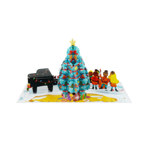 Tarjeta de felicitación navideña emergente confiable, hecha a mano, de papel, 3D, musical, iluminada, decoración de regalo navideño para la familia y niños, la mejor. - Product Image 4