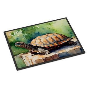 Felpudo antideslizante lavable de pila baja para interior y exterior 24H X 36W tortugas alfombra de puerta delantera para entrada - Product Image 1
