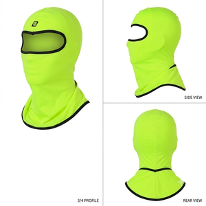 Balaclava vert néon, couvre-visage intégral, entièrement orné de strass, imprimé par sublimation, unisexe, adulte, respirant, imperméable, polyester - Product Image 4