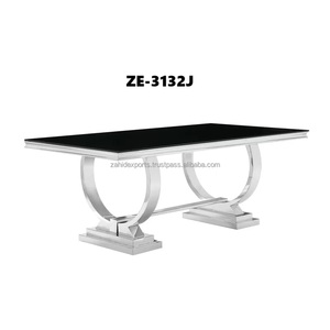 Mesa de Computadora Moderna Ecológica con Cubierta de Acero Inoxidable y Latón, Diseño de Montaje en Suelo HPL, Muebles de Decoración Zahid Exports - Product Image 3