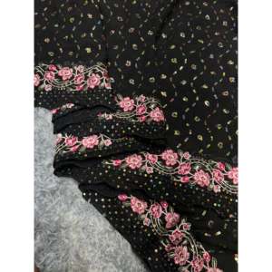 Designer Women's Saree with <b>Sequins</b> and Multi-Embroidery Work - Product Image 5