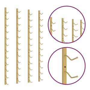 Porte-vin mural pour 12 bouteilles, lot de 2, finition en fer doré - Product Image 4