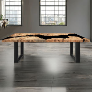 Table à manger en résine époxy moderne et artisanale pour la maison/Table basse de luxe Design rivière bleue Assemblée - Product Image 3