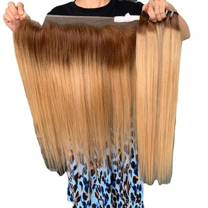 Paquete de Cabello Humano Virgen Remy Liso Natural con Frontal 13*4 de Trama Única - Product Image 5