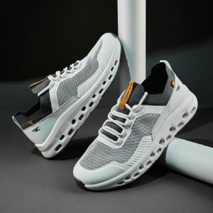 Zapatos deportivos blancos cómodos para hombre, zapatillas ligeras y transpirables con cordones para fitness y viajes - Product Image 4