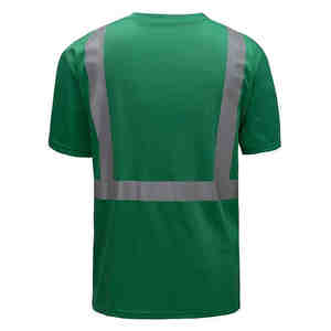 Camisetas de Trabajo de Alta Visibilidad Reflectantes para Hombre, ANSI Clase 1, Impermeables, Servicio OEM, Logotipo Personalizado, Manga Corta - Product Image 3